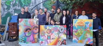 Foto von Street Art-Workshop in historischer Tankstelle